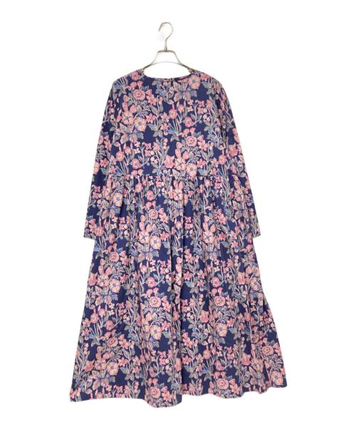 TSUHARU by samansa Mos2（ツハル バイ サマンサモスモス）TSUHARU by samansa Mos2 (ツハル バイ サマンサモスモス) リバティワンピース ネイビー×ピンク サイズ:Fの古着・服飾アイテム