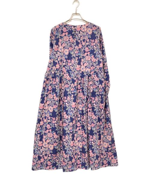 TSUHARU by samansa Mos2（ツハル バイ サマンサモスモス）TSUHARU by samansa Mos2 (ツハル バイ サマンサモスモス) リバティワンピース ネイビー×ピンク サイズ:Fの古着・服飾アイテム