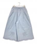 TSUHARU by samansa Mos2ツハル バイ サマンサモスモス）の古着「ワイドパンツ」｜ブルー