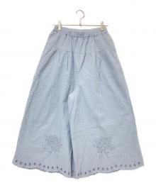 TSUHARU by samansa Mos2（ツハル バイ サマンサモスモス）の古着「ワイドパンツ」｜ブルー