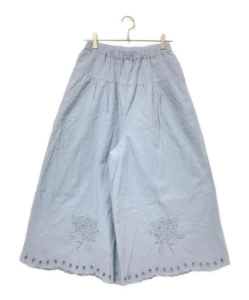 TSUHARU by samansa Mos2（ツハル バイ サマンサモスモス）TSUHARU by samansa Mos2 (ツハル バイ サマンサモスモス) ワイドパンツ ブルー サイズ:Fの古着・服飾アイテム