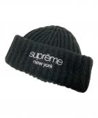 SUPREMEシュプリーム）の古着「CLASSIC LOGO CHUNKY RIBBED BEANIE」｜ブラック