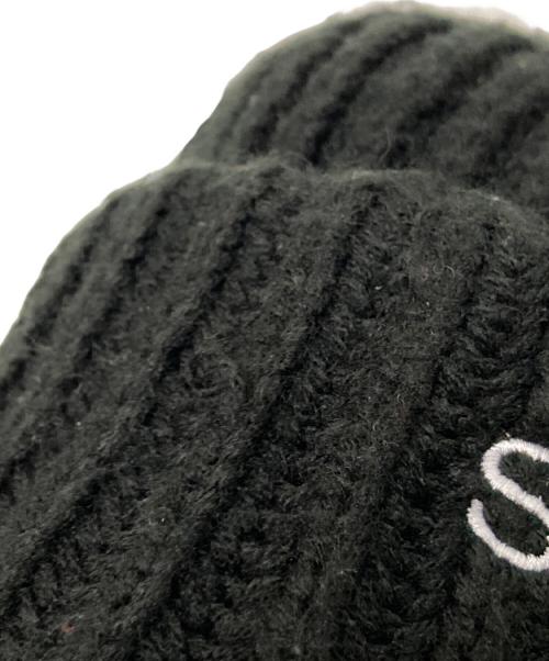 SUPREME（シュプリーム）SUPREME (シュプリーム) CLASSIC LOGO CHUNKY RIBBED BEANIE ブラック サイズ:下記参照の古着・服飾アイテム