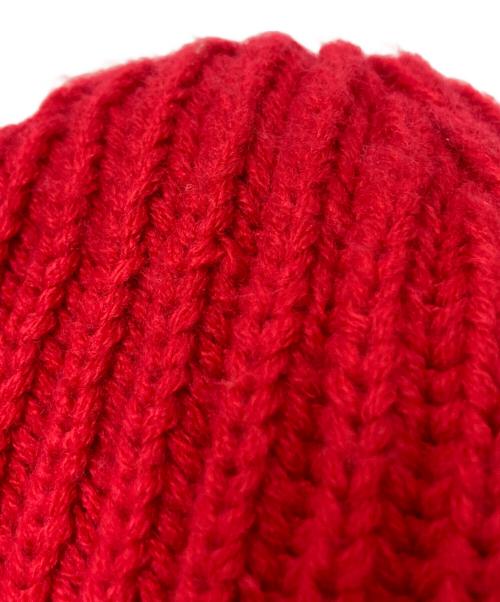 SUPREME（シュプリーム）SUPREME (シュプリーム) CLASSIC LOGO CHUNKY RIBBED BEANIE レッド サイズ:下記参照の古着・服飾アイテム