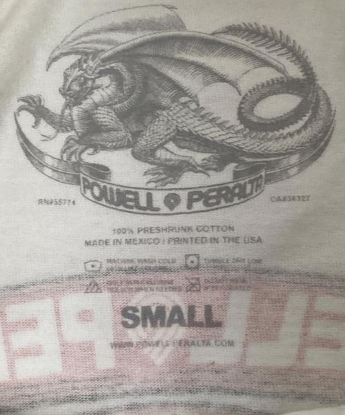 powell peralta（パウエルペラルタ）powell peralta (パウエルペラルタ) プリントTシャツ ホワイト サイズ:Sの古着・服飾アイテム