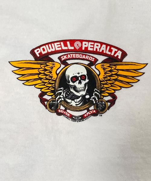 powell peralta（パウエルペラルタ）powell peralta (パウエルペラルタ) プリントTシャツ ホワイト サイズ:Sの古着・服飾アイテム
