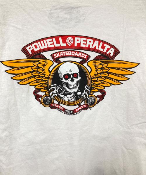powell peralta（パウエルペラルタ）powell peralta (パウエルペラルタ) プリントTシャツ ホワイト サイズ:Sの古着・服飾アイテム