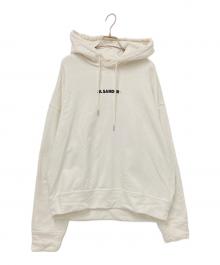 JIL SANDER（ジルサンダー）の古着「ロゴプリントパーカー」｜ホワイト