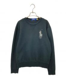 POLO RALPH LAUREN（ポロ・ラルフローレン）の古着「ビッグポニー刺繍スウェット」｜ネイビー