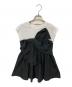 CELFORD（セルフォード）の古着「ビックリボンカットトップス」｜ブラック×ホワイト