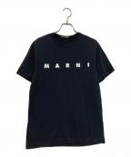 MARNIマルニ）の古着「ロゴプリントTシャツ」｜ブラック