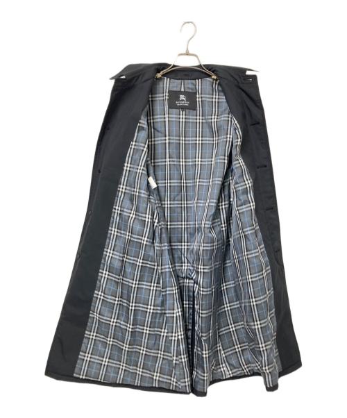 BURBERRY BLACK LABEL（バーバリーブラックレーベル）BURBERRY BLACK LABEL (バーバリーブラックレーベル) 裏地ノヴァチェックステンカラーコート ブラック サイズ:Mの古着・服飾アイテム