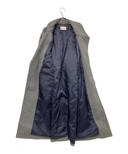 MONKEY TIME（モンキータイム）MONKEY TIME (モンキータイム) GLEN PLAID MELTON OVERCOAT グレー サイズ:Mの古着・服飾アイテム