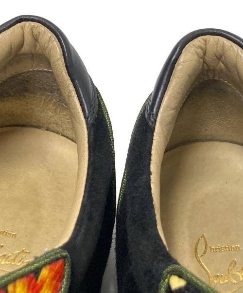 Christian Louboutin（クリスチャン・ルブタン）Christian Louboutin (クリスチャン・ルブタン) ローカットスニーカー ブラック×グリーン サイズ:42の古着・服飾アイテム
