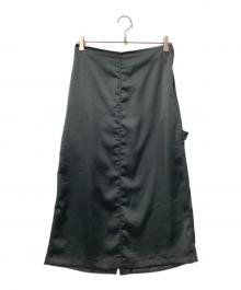 mizuiro-ind（ミズイロインド）の古着「サテンペインターイージースカート」｜グレー