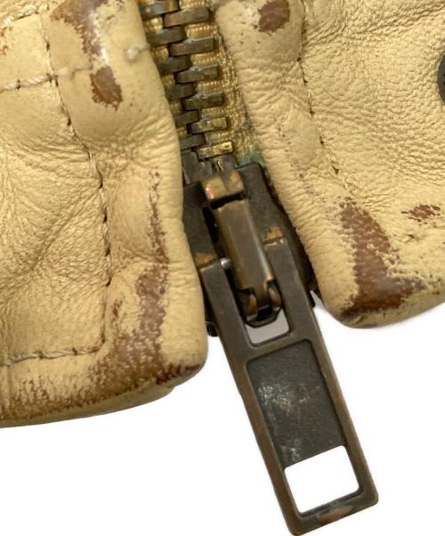 VERA PELLE（ベラペレ）VERA PELLE (ベラペレ) レザーシングルライダースジャケット ベージュ サイズ:42の古着・服飾アイテム