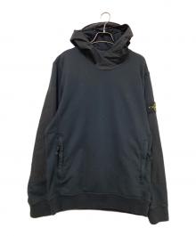 STONE ISLAND（ストーンアイランド）の古着「ナイロンフーディー スウェットシャツ」｜ブラック