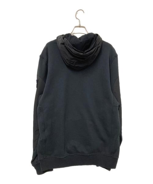 STONE ISLAND（ストーンアイランド）STONE ISLAND (ストーンアイランド) ナイロンフーディー スウェットシャツ ブラック サイズ:Mの古着・服飾アイテム