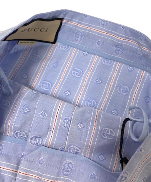 GUCCI（グッチ）GUCCI (グッチ) ストライプスカート ブルー サイズ:38の古着・服飾アイテム