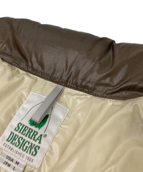 SIERRA DESIGNS（シエラデザインズ）SIERRA DESIGNS (シエラデザインズ) BEAMS PLUS (ビームスプラス) 別注 DOWN VEST ブラウン×ベージュ サイズ:Lの古着・服飾アイテム