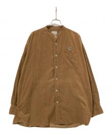 BEATFPG（ビート エフ ピー ジー）の古着「コーデュロイバンドカラーシャツ」｜ブラウン