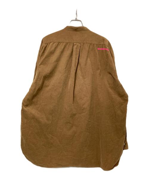 BEATFPG（ビート エフ ピー ジー）BEATFPG (ビート エフ ピー ジー) コーデュロイバンドカラーシャツ ブラウン サイズ:Mの古着・服飾アイテム