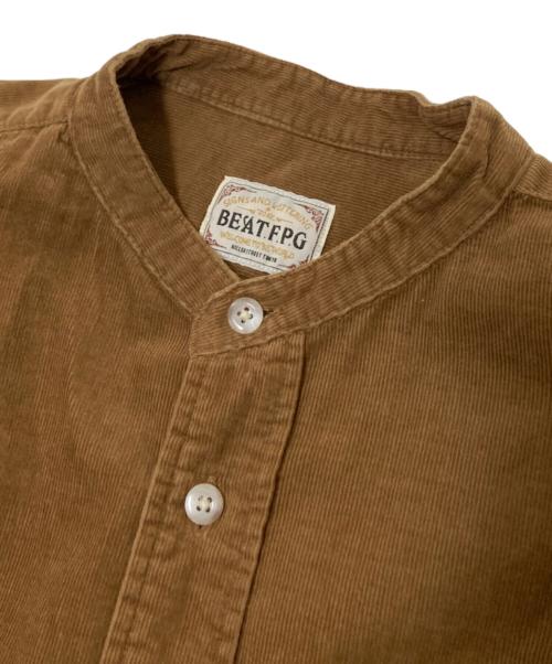 BEATFPG（ビート エフ ピー ジー）BEATFPG (ビート エフ ピー ジー) コーデュロイバンドカラーシャツ ブラウン サイズ:Mの古着・服飾アイテム