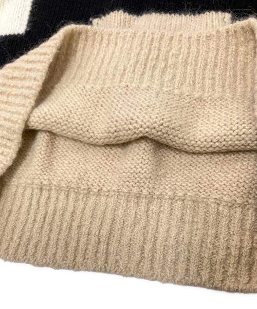 C.E（シーイー）C.E (シーイー) Ziggurat Knit ホワイト×ブラック サイズ:Mの古着・服飾アイテム