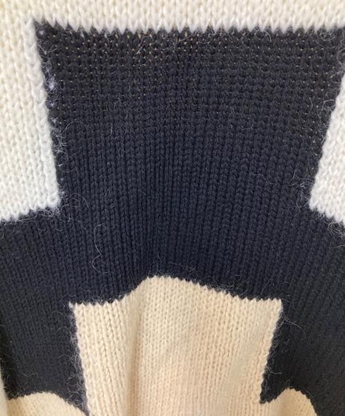 C.E（シーイー）C.E (シーイー) Ziggurat Knit ホワイト×ブラック サイズ:Mの古着・服飾アイテム