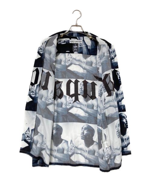 WACKO MARIA（ワコマリア）WACKO MARIA (ワコマリア) TUPAC S/S HAWAIIAN SHIRT ホワイト×ブラック サイズ:Lの古着・服飾アイテム