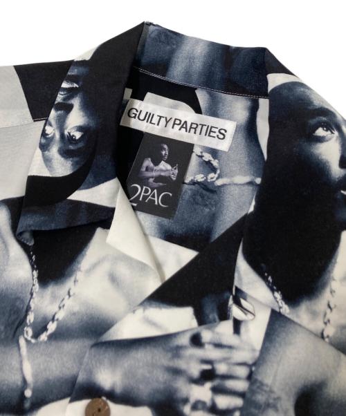 WACKO MARIA（ワコマリア）WACKO MARIA (ワコマリア) TUPAC S/S HAWAIIAN SHIRT ホワイト×ブラック サイズ:Lの古着・服飾アイテム