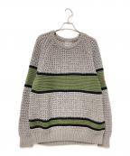 C.Eシーイー）の古着「LINE LOOSE NET KNIT」｜グレー×グリーン