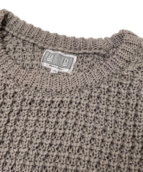 C.E（シーイー）C.E (シーイー) LINE LOOSE NET KNIT グレー×グリーン サイズ:Mの古着・服飾アイテム