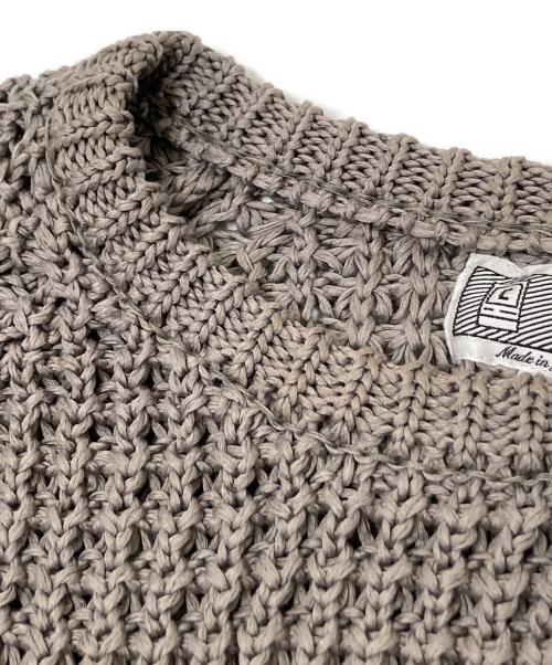 C.E（シーイー）C.E (シーイー) LINE LOOSE NET KNIT グレー×グリーン サイズ:Mの古着・服飾アイテム