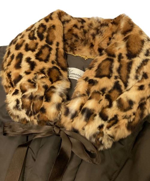 Blumarine ANNA MOLINARI（ブルマリン アンナ モリナーリ）Blumarine ANNA MOLINARI (ブルマリン アンナ モリナーリ) 切替中綿ジャケット ブラウン×ベージュ サイズ:40の古着・服飾アイテム