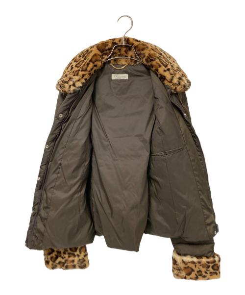 Blumarine ANNA MOLINARI（ブルマリン アンナ モリナーリ）Blumarine ANNA MOLINARI (ブルマリン アンナ モリナーリ) 切替中綿ジャケット ブラウン×ベージュ サイズ:40の古着・服飾アイテム