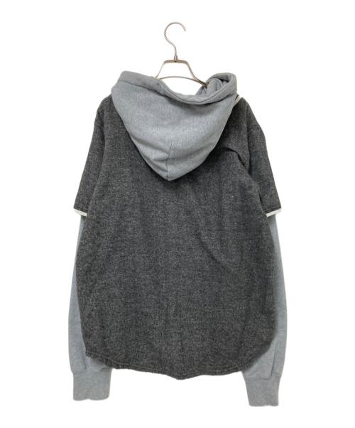 stussy（ステューシー）stussy (ステューシー) レイヤードベースボールパーカー グレー サイズ:Sの古着・服飾アイテム