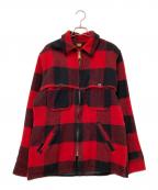 WOOLRICHウールリッチ）の古着「ハンティングジャケット」｜ブラック×レッド