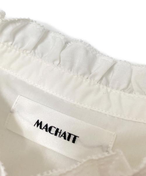 machatt（マチャット）machatt (マチャット) プリーツカラーブラウス ホワイト サイズ:1の古着・服飾アイテム