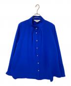 SOEJUソージュ）の古着「スタンドカラータックブラウス」｜ブルー