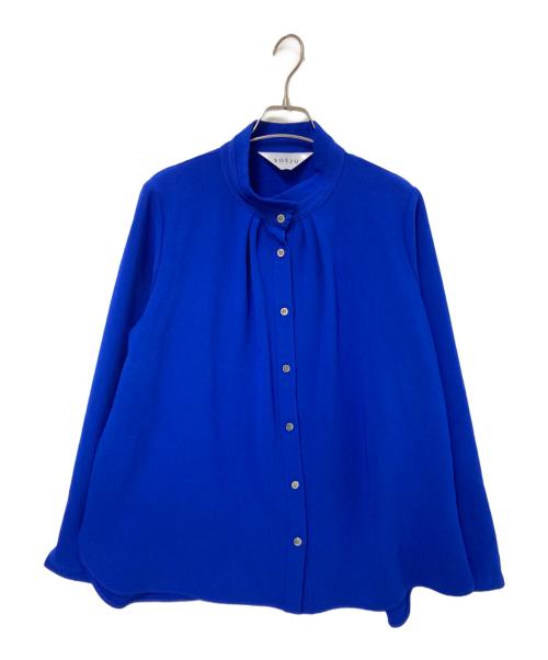 SOEJU（ソージュ）SOEJU (ソージュ) スタンドカラータックブラウス ブルー サイズ:Mの古着・服飾アイテム
