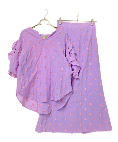 masaco teranishi（マサコテラニシ）masaco teranishi (マサコテラニシ) セットアップブラウス パープル サイズ:36の古着・服飾アイテム