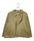 Artwork Blueアートワークブル）の古着「ダンボールニットケープブルゾン」｜ベージュ