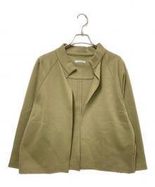 Artwork Blue（アートワークブル）の古着「ダンボールニットケープブルゾン」｜ベージュ