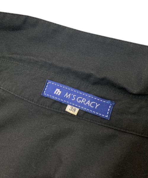 M'S GRACY（エムズグレイシー）M'S GRACY (エムズグレイシー) 裾レース シャツワンピース ブラック サイズ:38の古着・服飾アイテム