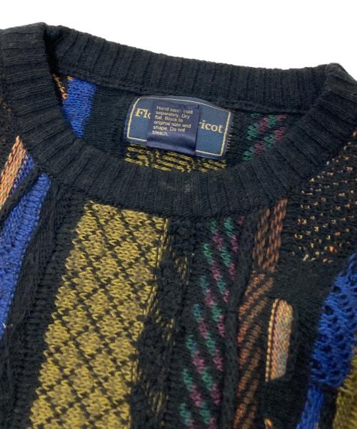 Florence Tricot（フローレンストリコット）Florence Tricot (フローレンストリコット) 3Ｄニット ブラック サイズ:Mの古着・服飾アイテム