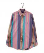 RALPH LAURENラルフローレン）の古着「マルチストライプシャツ」｜ピンク