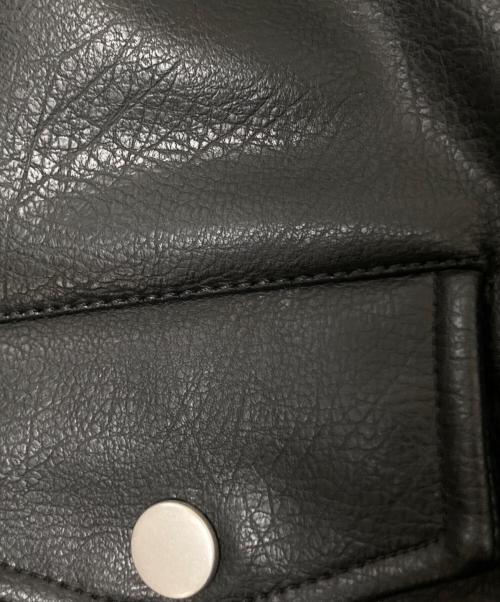 ZARA（ザラ）ZARA (ザラ) フェイクレザーダブルライダースジャケット ブラック サイズ:US:XLの古着・服飾アイテム
