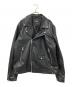 ZARA（ザラ）の古着「フェイクレザーダブルライダースジャケット」｜ブラック