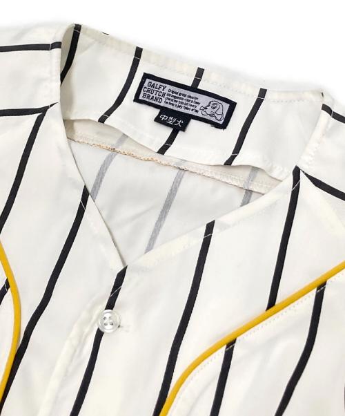 GALFY（ガルフィー）GALFY (ガルフィー) ベースボールシャツ ブラック×ホワイト サイズ:Lの古着・服飾アイテム